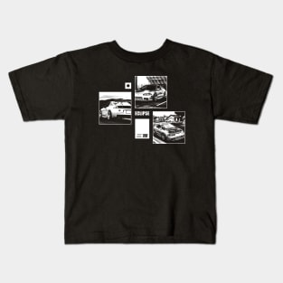 MITSUBISHI ECLIPSE D30 Black 'N White Archive (Black Version) Kids T-Shirt